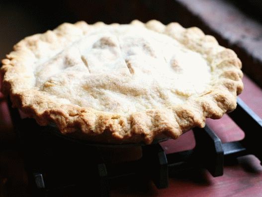Photo Pie mit Apfelkompott auf Sauternes Wein
