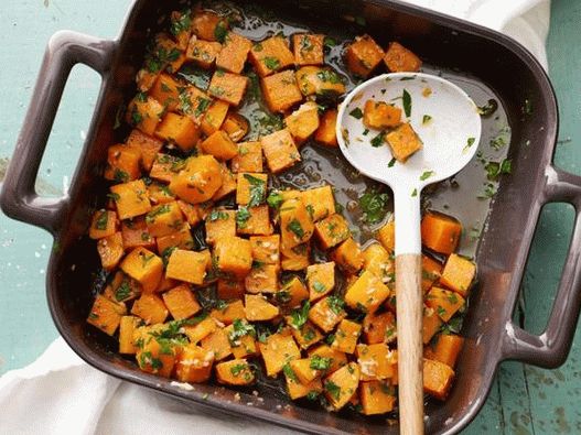 Süßkartoffel in Butter mit Meerrettich