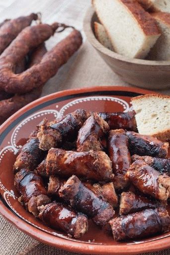 Foto der portugiesischen Lingvik-Wurst zu Hause