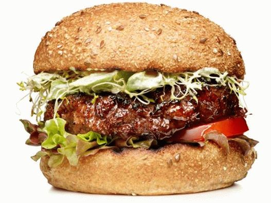 Burger mit Avocado und Kräutern