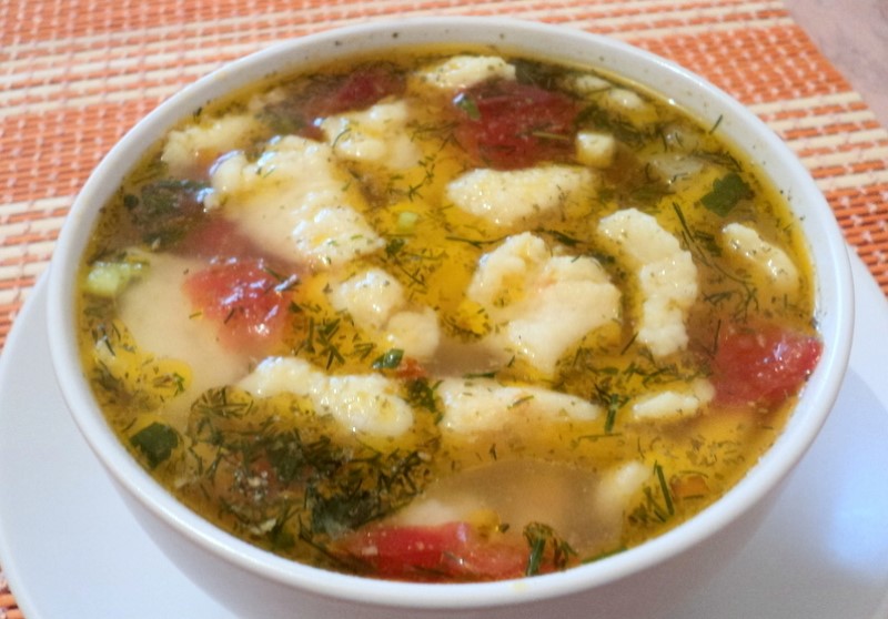 Mit Knödel gurken