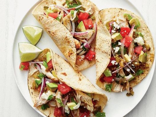 Foto des Gerichts - Tacos mit Huhn und Wassermelone
