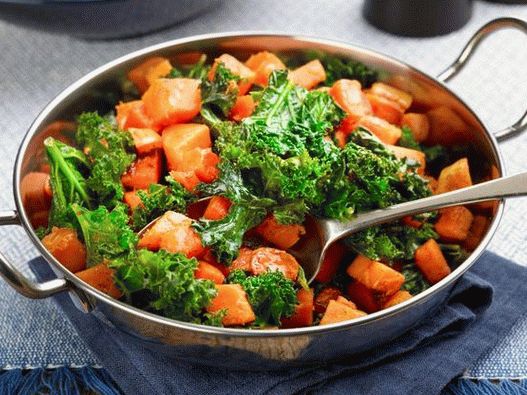 Foto des Gerichts - Butternusskürbis und Kohlkohl schnell braten
