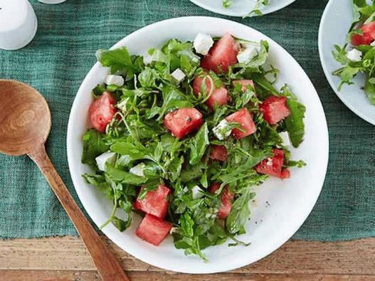 Foto - Rucola, Wassermelone und Feta-Salat