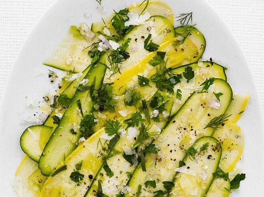 Photo - Gemüsecarpaccio aus Zucchini und gelber Zucchini
