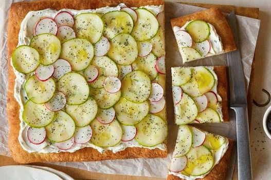 Open Pie mit Gemüse-Carpaccio