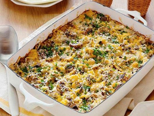 Kartoffelauflauf mit Pilzen