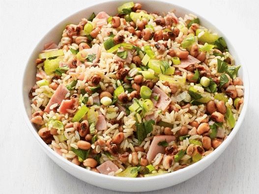 Foto-Reissalat mit Bohnen und Schinken