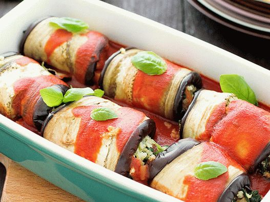 Foto von Auberginen Rolatini