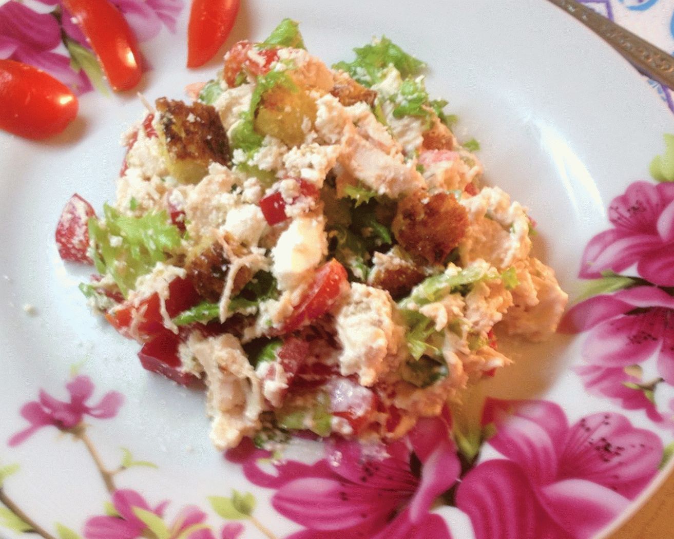 Caesar Salat mit Feta-Käse