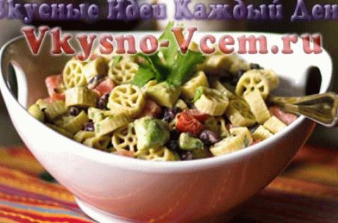 Bohnensalat mit Nudeln