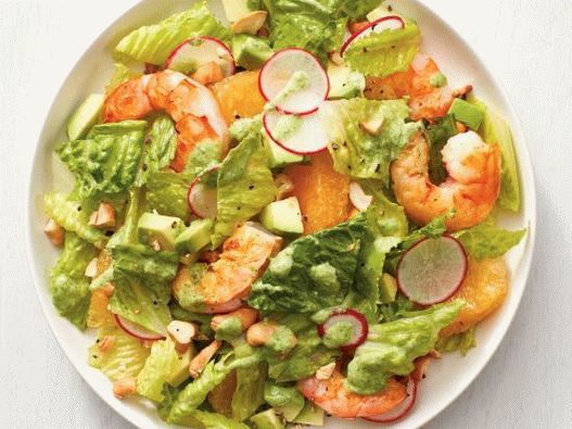 Foto Garnelensalat mit Kokosdressing