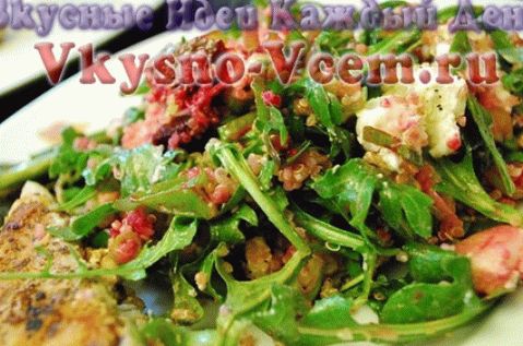Rucola mit Lachssalat