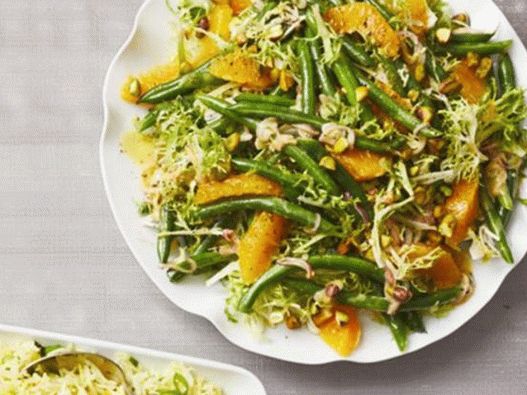Photo Salat mit grünen Bohnen und Orangen