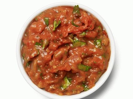 Foto von Salsa mit gebratenen Tomaten