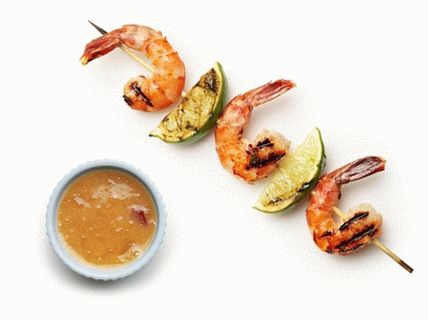 Photo Shrimp Kebab mit süß-saurer Sauce