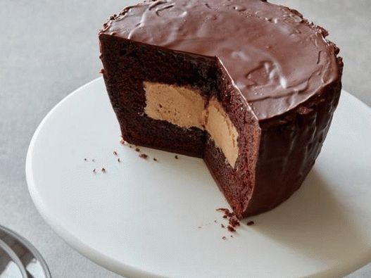 Photo Schokoladenkuchen mit Erdnussbutter