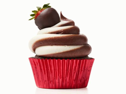 Foto Schokoladen-Erdbeer Cupcakes