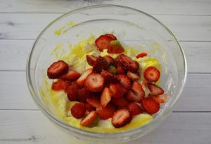 Käsekuchen mit Erdbeeren