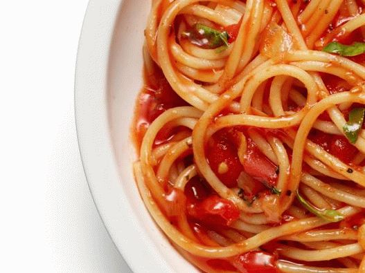 Foto von Spaghetti mit Marinara-Sauce