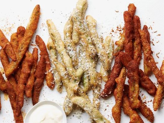 Frittierte Spargel Foto