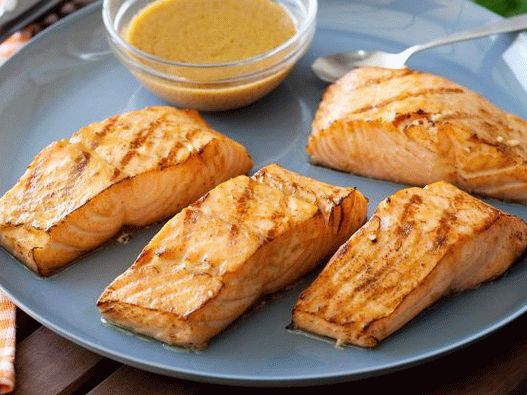 Foto asiatischen Lachs gegrilltes Steak