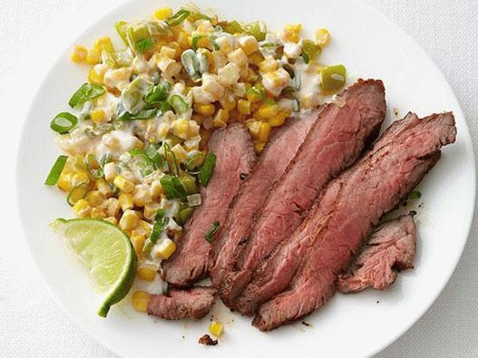 Photo Steak mit Chili und cremigem Mais
