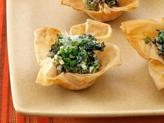 Foto von Törtchen mit Spinat und Ziegenkäse