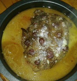 Kalbfleisch mit Kirsche