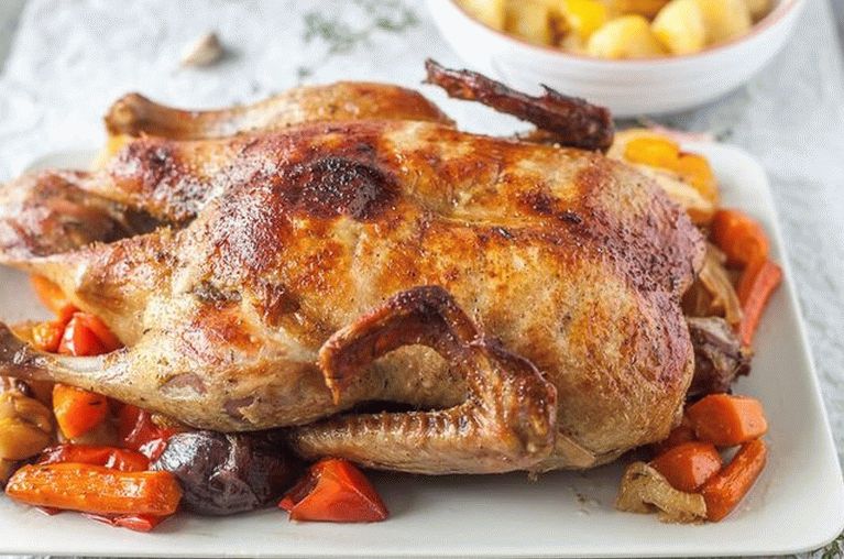 Ente mit Gemüse im Ofen