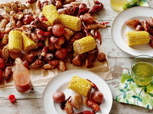 Foto gekochte Krebse