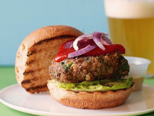 Foto Vegane Linsenburger