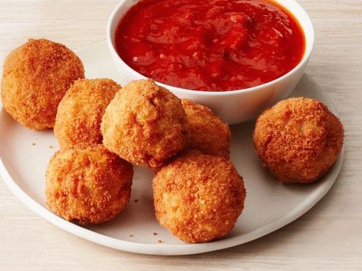 Gericht fotografie - kartoffel ball arancini