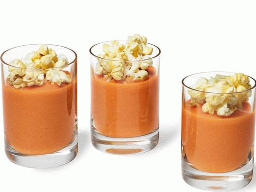 Foto des Gerichts - Tomaten-Trüffel-Püree in Schüssen mit Popcorn