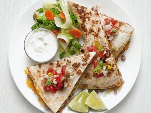 Fotografie Gerichte - Quesadilla mit Brokkoli und Mitlof