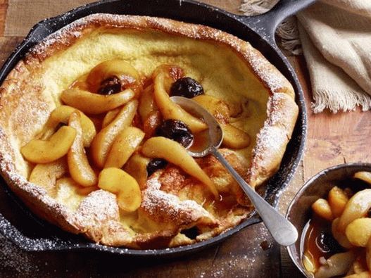 Photo Air Pancake mit Apfel-Birnen-Kompott