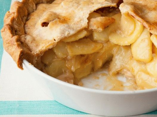 Photo Closed Pie mit Äpfeln und Käse