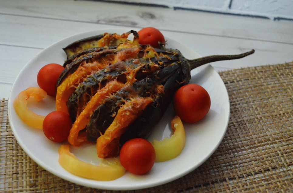 Gebackene Aubergine