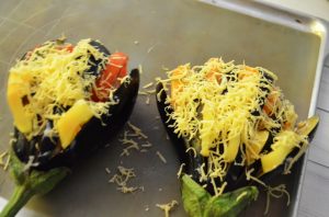 Gebackene Aubergine