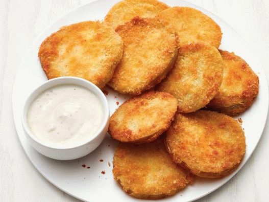 Foto von frittierten grünen Tomaten