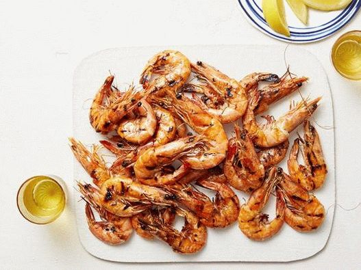 Foto von gegrillten Garnelen